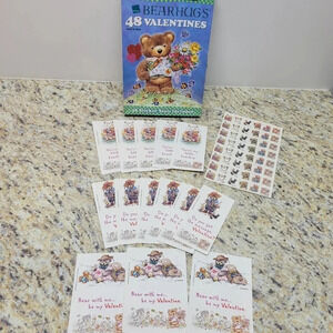 🌴3/$15🌴 Vintage Bear Hugs Fold and Seal Valentines Day Cards